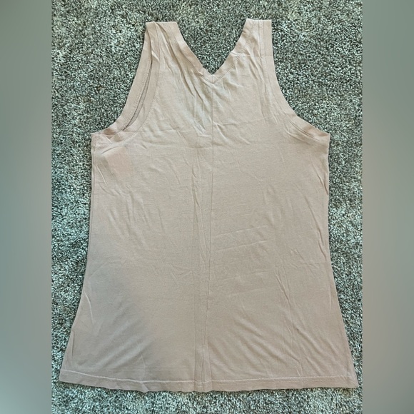 Caslon Tan Tank Top V-Neck Sleeveless, Size: S - Picture 2 of 5